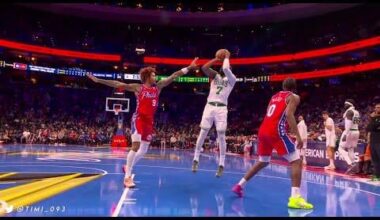 [HIGHLIGHTS] Brown drops 32 points while Hugo Gonzalez is everywhere and the Celtics hold off the 76ers for third straight win! Also here: defensive highlights!