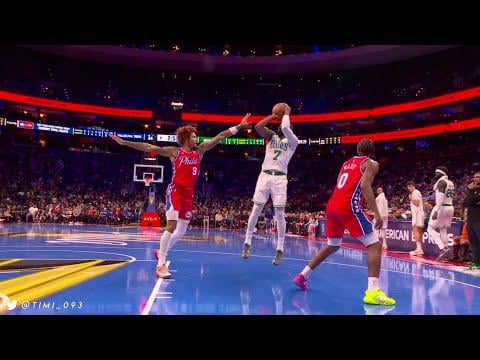 [HIGHLIGHTS] Brown drops 32 points while Hugo Gonzalez is everywhere and the Celtics hold off the 76ers for third straight win! Also here: defensive highlights!