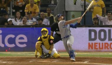 Hayden Senger hits a homer in the Dominican Winter League