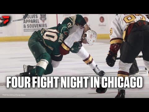 Fight Night In Chicago: Wolves, Wild Drop The Gloves Often In AHL Tilt