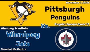 Pittsburgh Penguins vs Winnipeg Jets | November 1, 2025 | All Goals