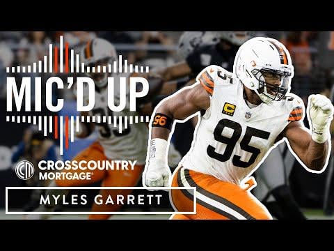 Myles Garrett Mic'd Up: Dominant Defensive Line Performance! 10 Sacks vs Raiders!