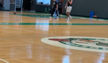 [Celtics on CLNS] Tatum getting started with an agility workout as shootaround wraps