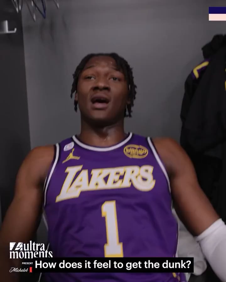 Luka gives Adou Thiero the Game Ball  🏀