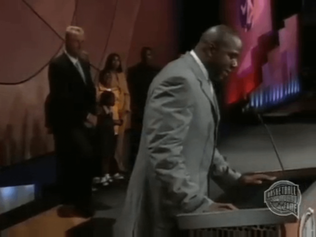 Throwback to the time when Magic got emotional talking about Larry during is HoF speech