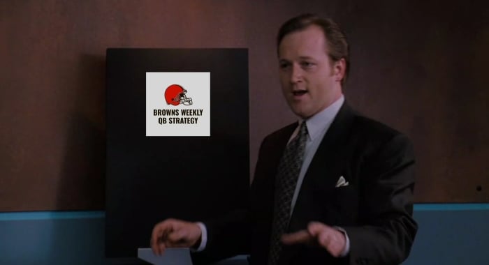 Browns management having their weekly strategy meeting
