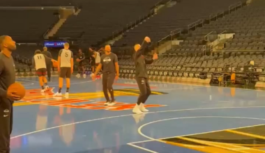 Tyler Herro Putting Up Threes With Norman Powell Before Today’s Game