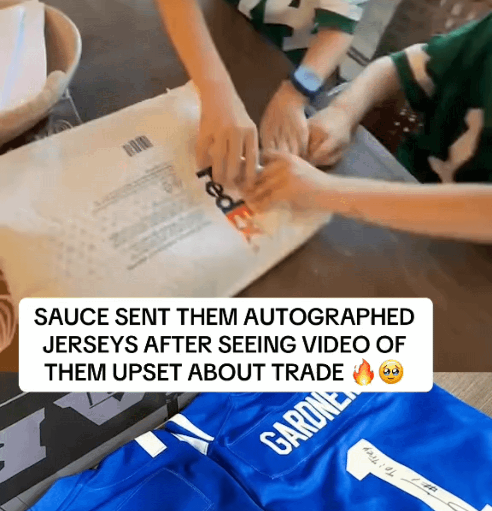 HEARTWARMING: Sauce Gardner saves 2 kids from being Jets fans