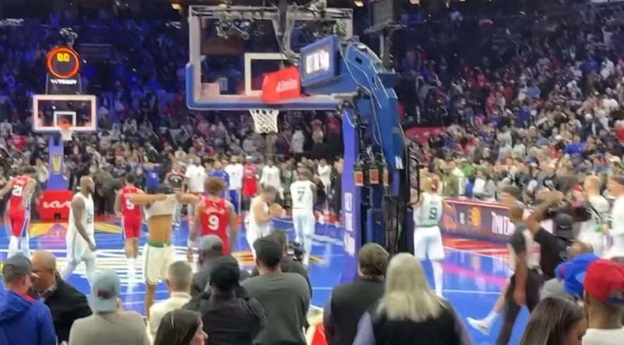 [Dalzell] Josh Minott was so upset after the missed free throws and his teammates swarmed him after the buzzer