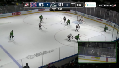 Braeden Cootes with the teddy bear goal for Seattle
