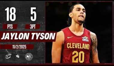 Jaylon Tyson - 18 PTS, 3 REB, 2 AST, 6/14 FG, 5/11 3PT