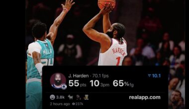 Vintage Harden showing up to make sure we don’t get a top 5 pick 😂