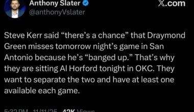 Draymond Green is most likely out against the Spurs tomorrow night