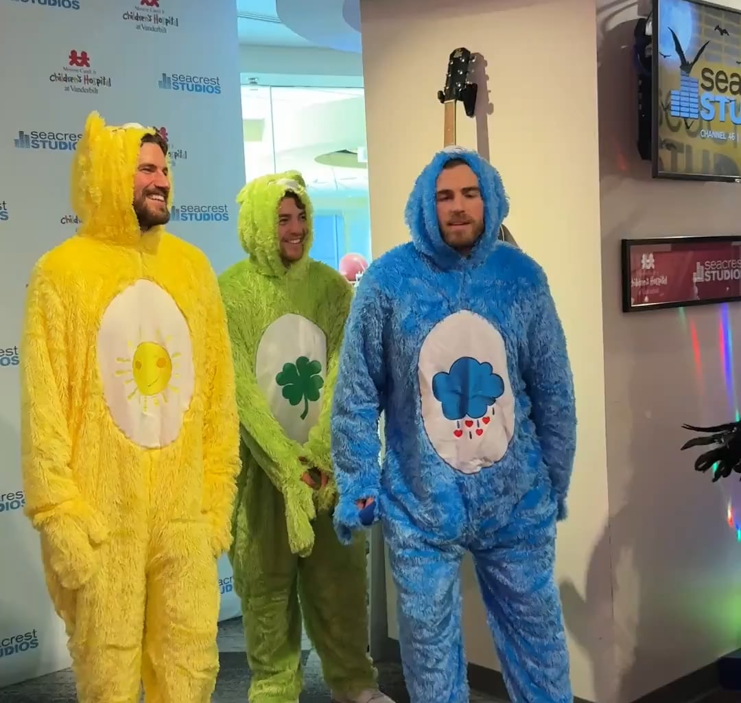 [Nashville Predators] The concept of Roman Josi and Ryan O’Reilly working on choreography for a Care Bears group dance