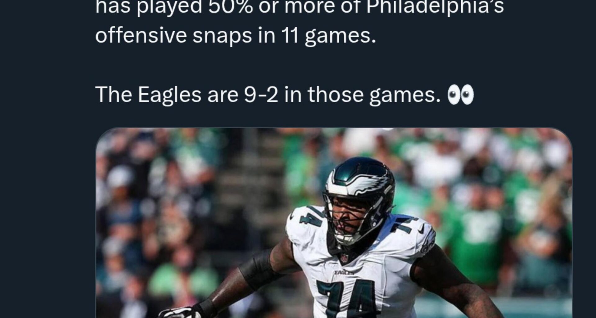 No Lane Johnson for 4-6 weeks? Fred Johnson's got us covered!