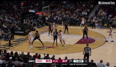 Jarrett Allen was called for this foul on Sengun