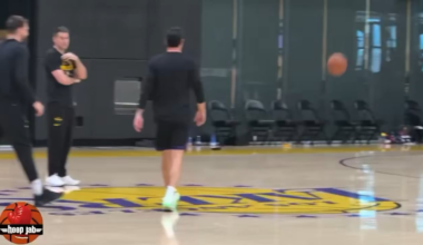 Luka beats JJ in a Halfcourt Shot Contest. Chirping and Ass Shaking Commences.