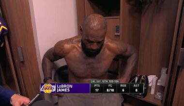 LeBron James on the Lakers' shooting struggles this season: "It won't last. We're not worried about it. We got too many good shooters it won't last."