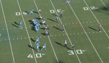 Here’s a more clear look at the missed pass between Cam Ward and Mason Kinsey