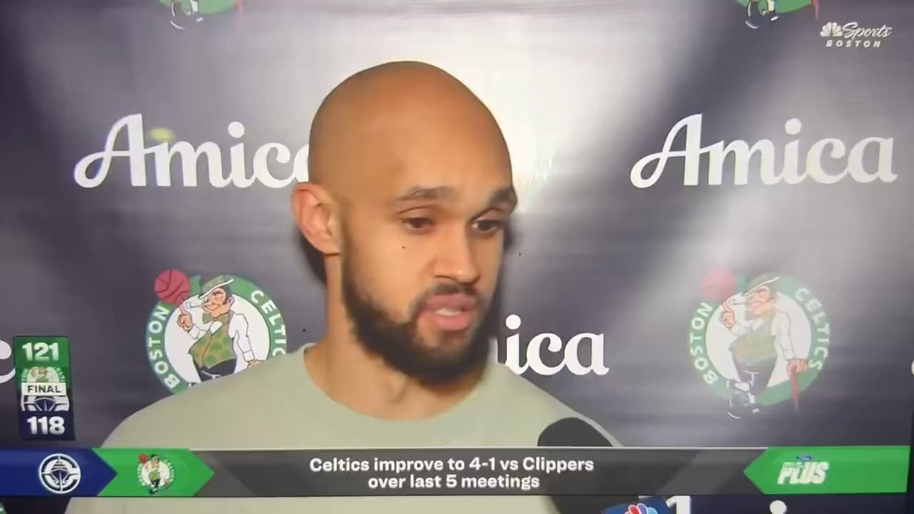 [Lockedupjb] Derrick White on what Jayson Tatum tells him on the sidelines during the games: “Yeah he’s just annoying me. Nah he’s obviously a great basketball mind, he’s there supporting us and telling us what he sees