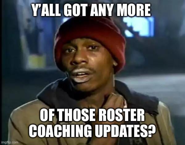 Trades/roster/coaching updates