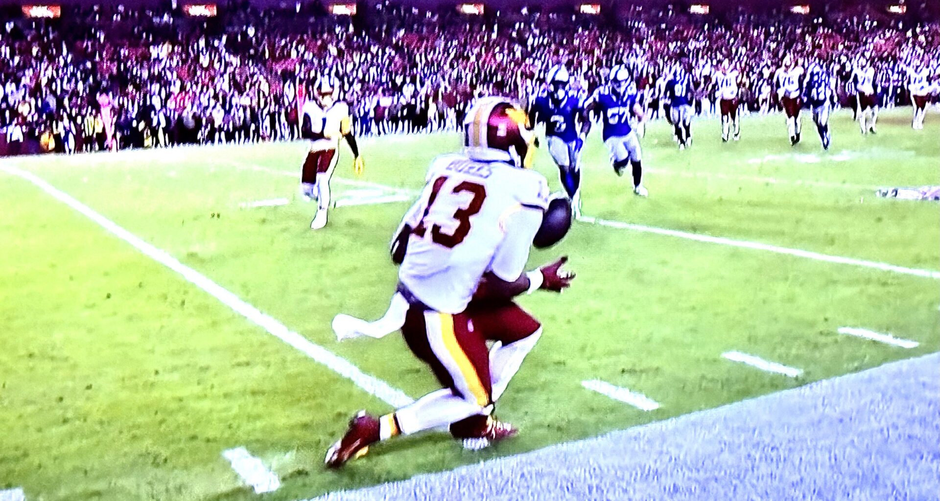 Burks on the field for Commanders