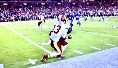 Burks on the field for Commanders