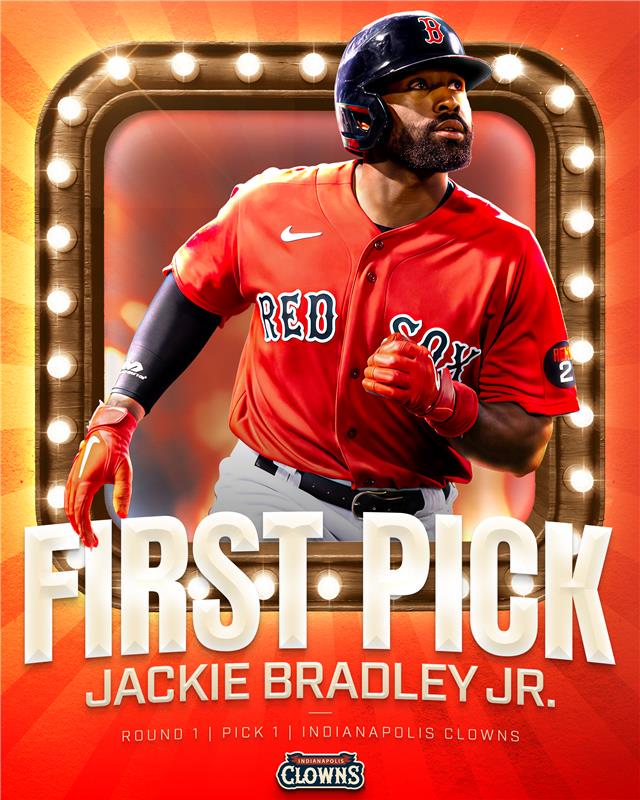 [Banana Ball] With the first pick in the inaugural Banana Ball Player Draft, the Indianapolis Clowns select former All-Star and World Series Champion with the Boston Red Sox, Jackie Bradley Jr.! Welcome to Banana Ball, JBJ🤝