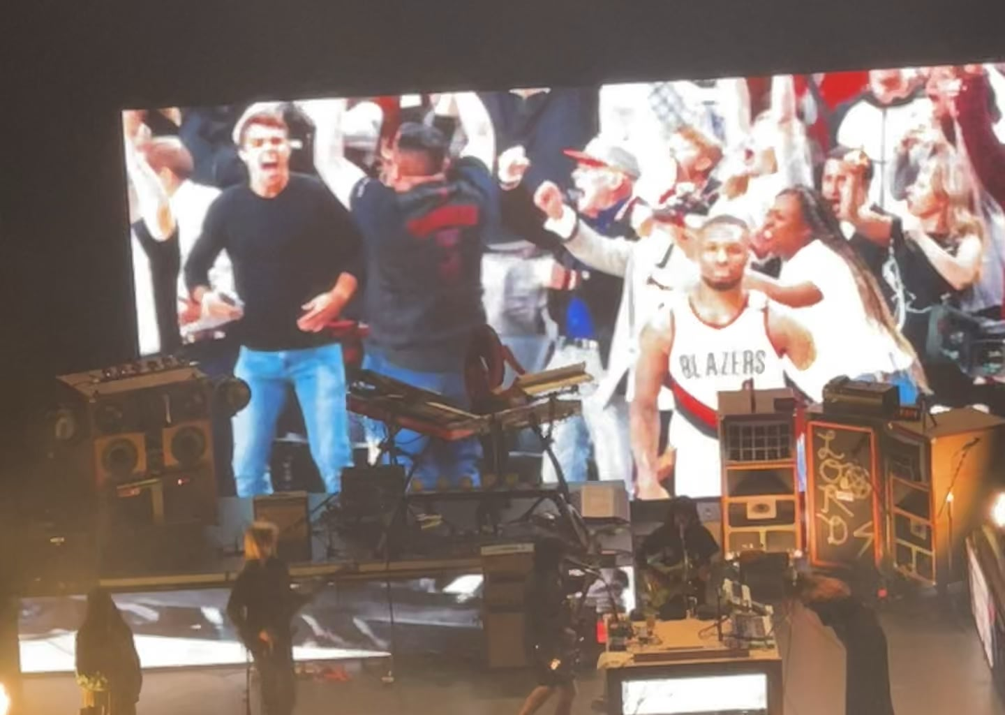 Went to a Portugal. The Man concert and their visuals included a Dame surprise