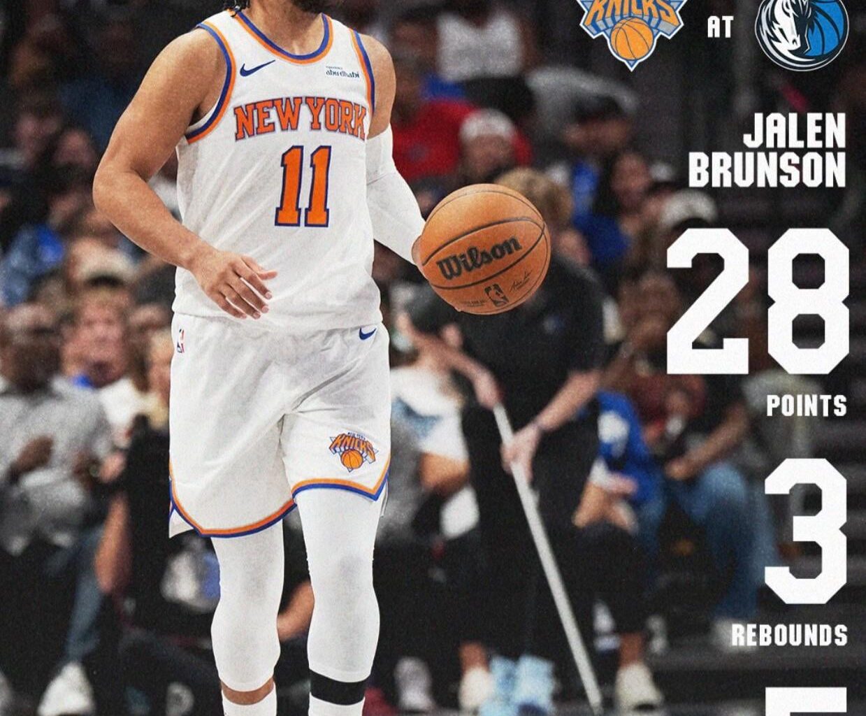 Knicks defeat the Mavericks.  Jalen Brunson… Best in Show! 🏆.   The Captain is back! 😎🧨💪