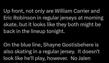 Carrier and Robinson poised to return tonight, Gostisbehere getting close