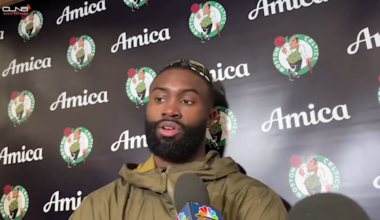 Jaylen Brown on the Celtics fans tonight: “This is the best crowd we had all year. You could feel the energy. You could feel them behind it. I loved to see it.”