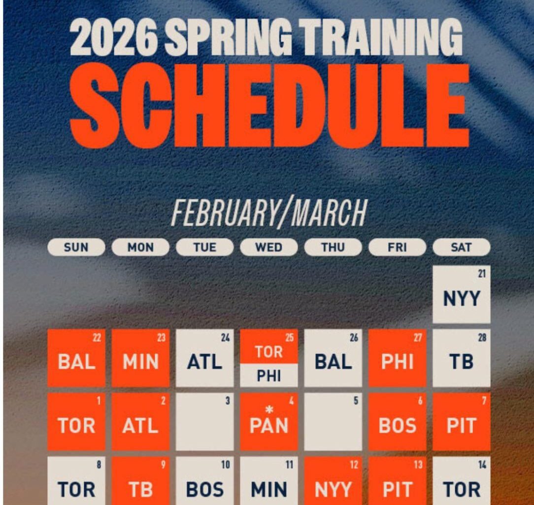 Spring Training 2026 Schedule