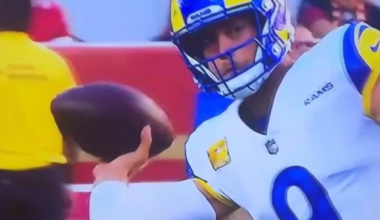 This slo-mo shot of Stafford’s sidearm sling last Sunday is so cool