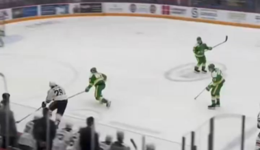 Kashawn Aitcheson scores on the power play