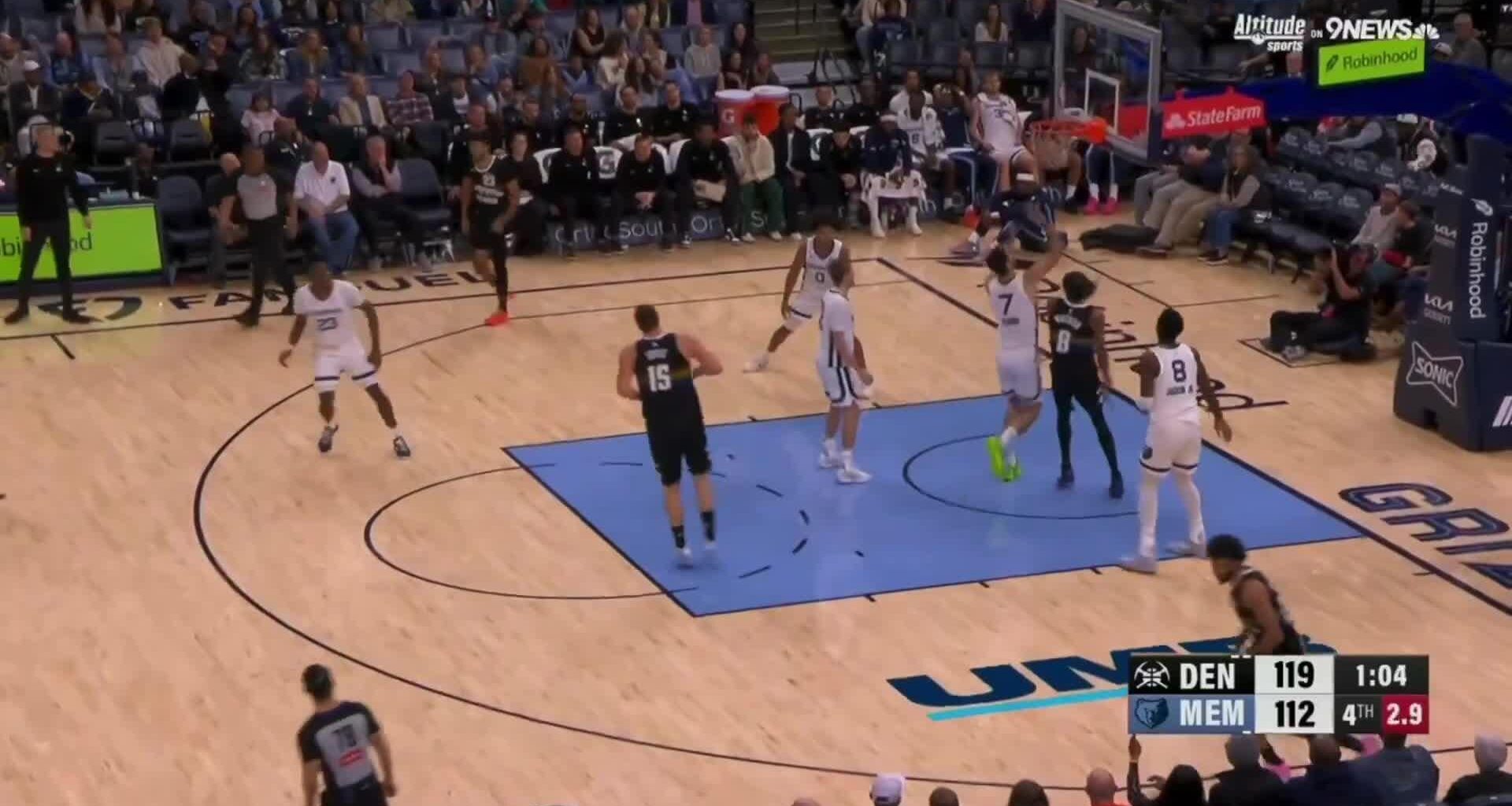 Jokic Behind the Back with Left Hand to Watson