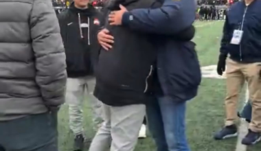 Brady catching up with Patricia before the game
