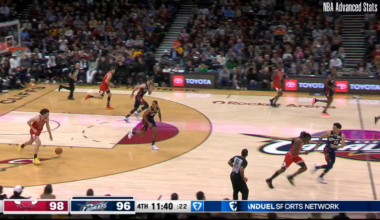 Tyson with the steal and the tough finish