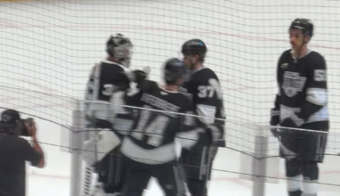 QB and Darcy share an intimate moment postgame