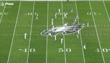 AJ Brown gives up on his route on a well placed ball by Hurts