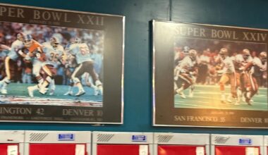 Bowling alley in Dublin has exactly 2 NFL photos