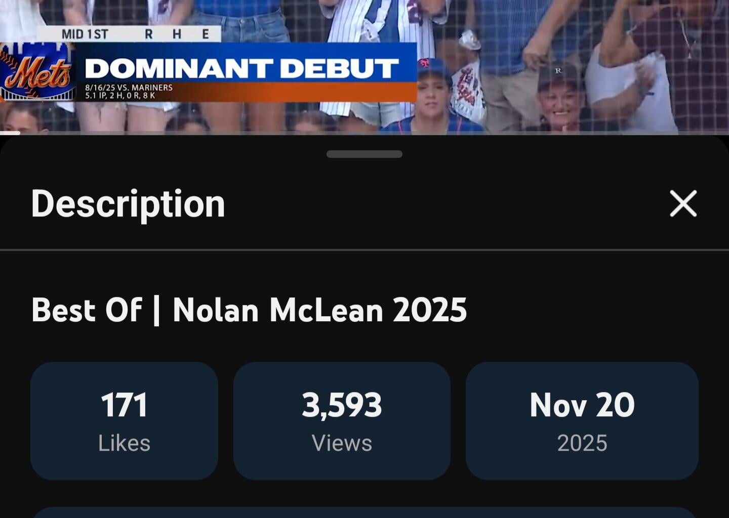 Best of Nolan McLean - from the Mets youtube channel