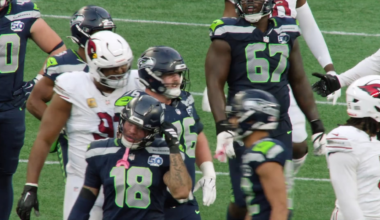 [Mic'd Up] Calais Campbell & rookie Grey Zabel go off in a competitive and respectful banter