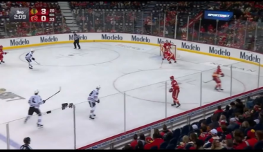 Bedard’s fourth point against Calgary and is now tied for most points in the league.