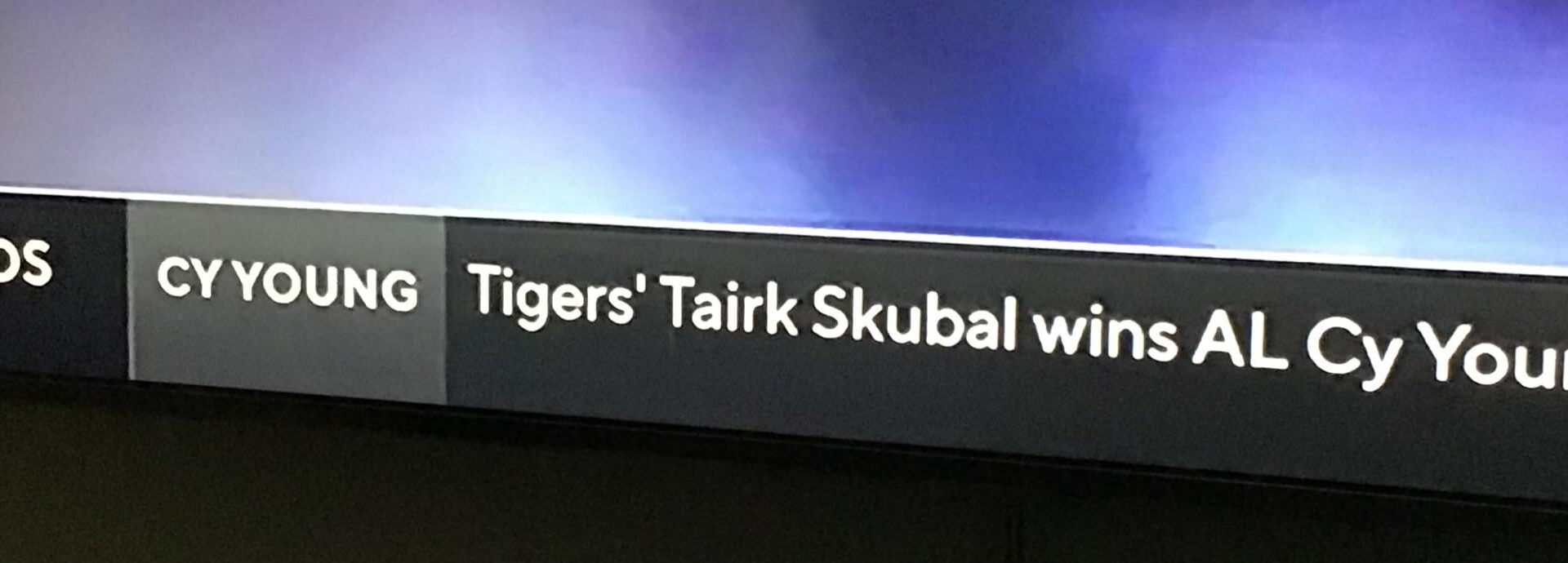 CBS Cy Young Award scroll