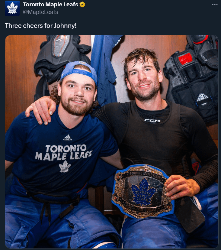 "Three cheers for Johnny!" JT Leads The Leafs Out Of Their Losing Streak With A Belt-Winning Performance