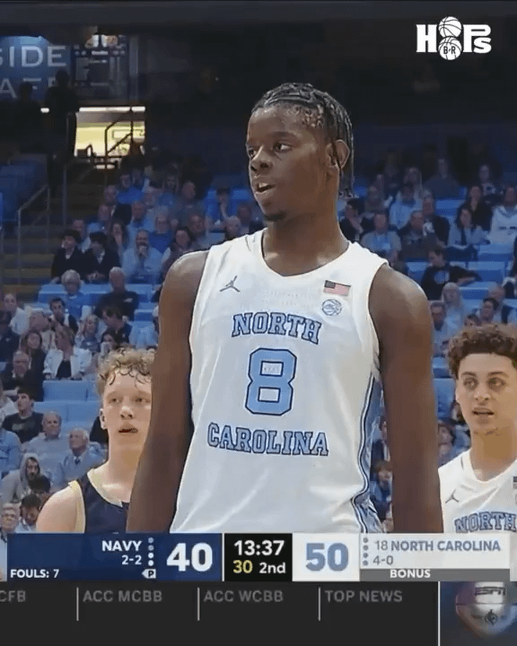 Caleb Wilson (UNC Freshman, 6'10") extends Double-Double streak to 3 STRAIGHT games: 23 PTS, 12 REB, 4 STL, 3 BLK on 9-13 FG 🔥