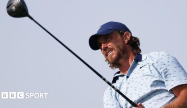 Tommy Fleetwood watches a shot