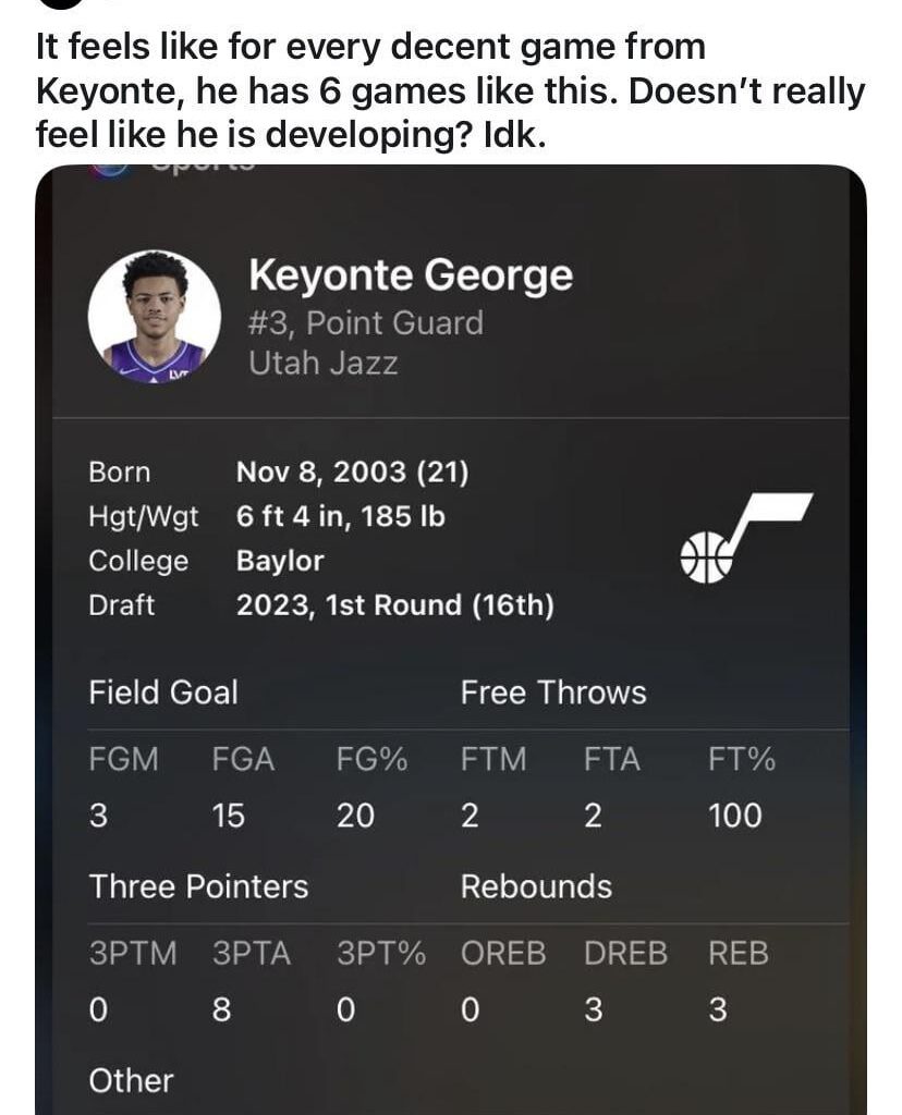 Follow up to this post from last year; Thanks to Keyonte for shutting me the hell up this season lol. Keep going strong, kid 💪