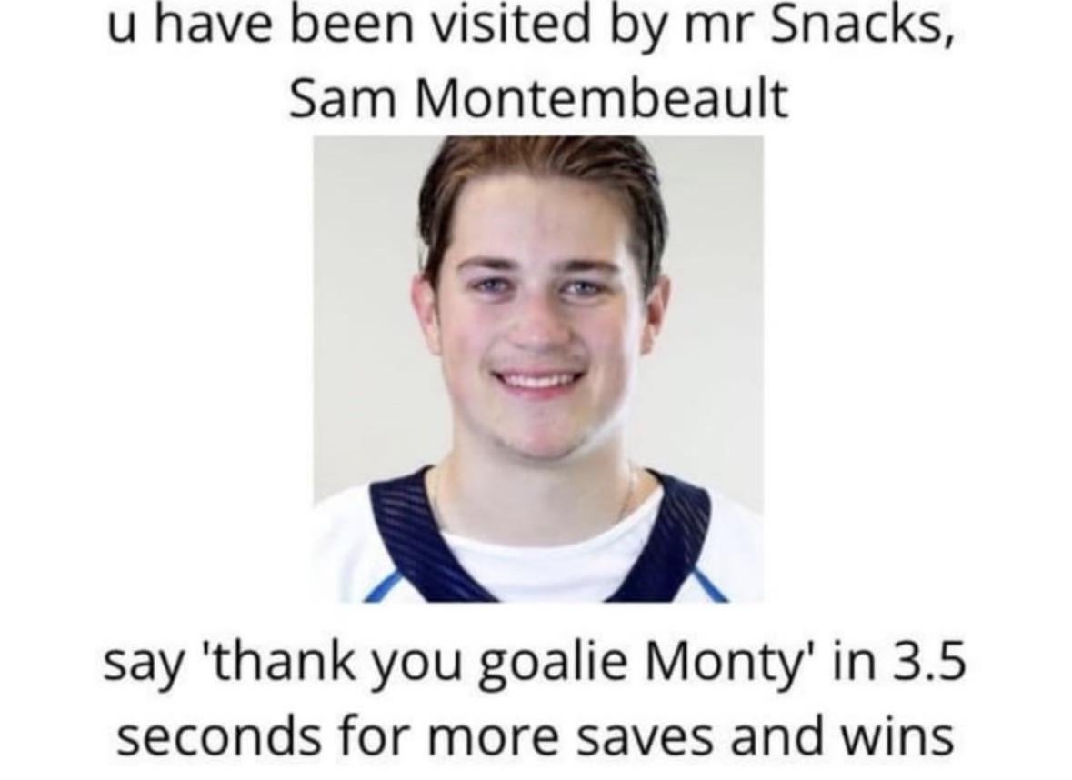 Thank You Goalie Monty